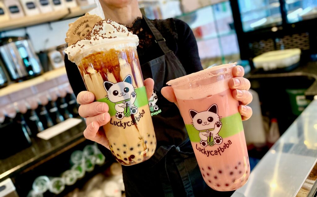Bubble tea is the most popular product at the cafe.