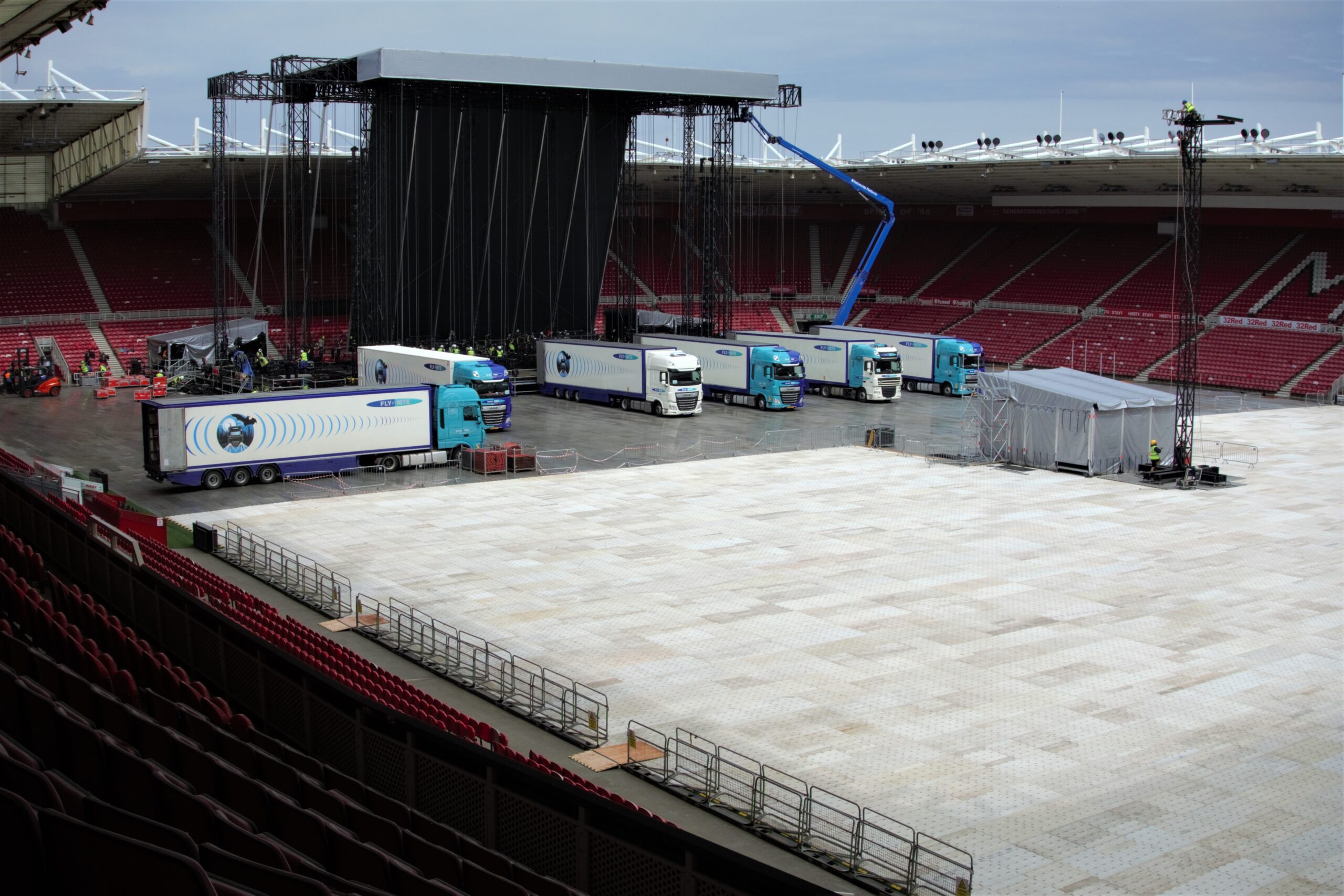 The set-up for The Killers last year
